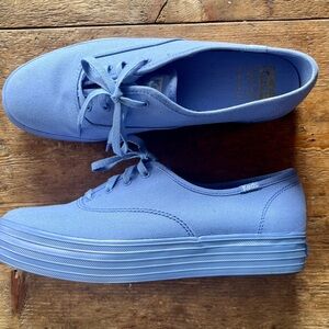 Keds Triple Decker Canvas Platform Sneakers Iris Blue 8.5